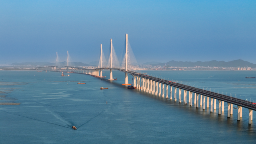 广东深湛高速跨海通道——黄茅海跨海大桥通车试运营