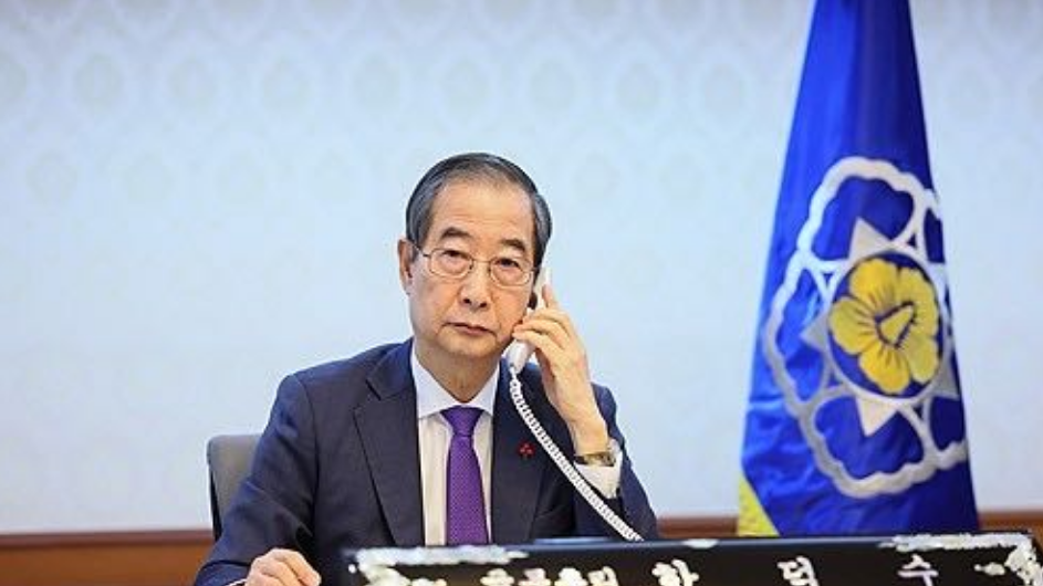 韩国总理韩德洙与美国总统拜登举行电话会谈，洽谈双边关系